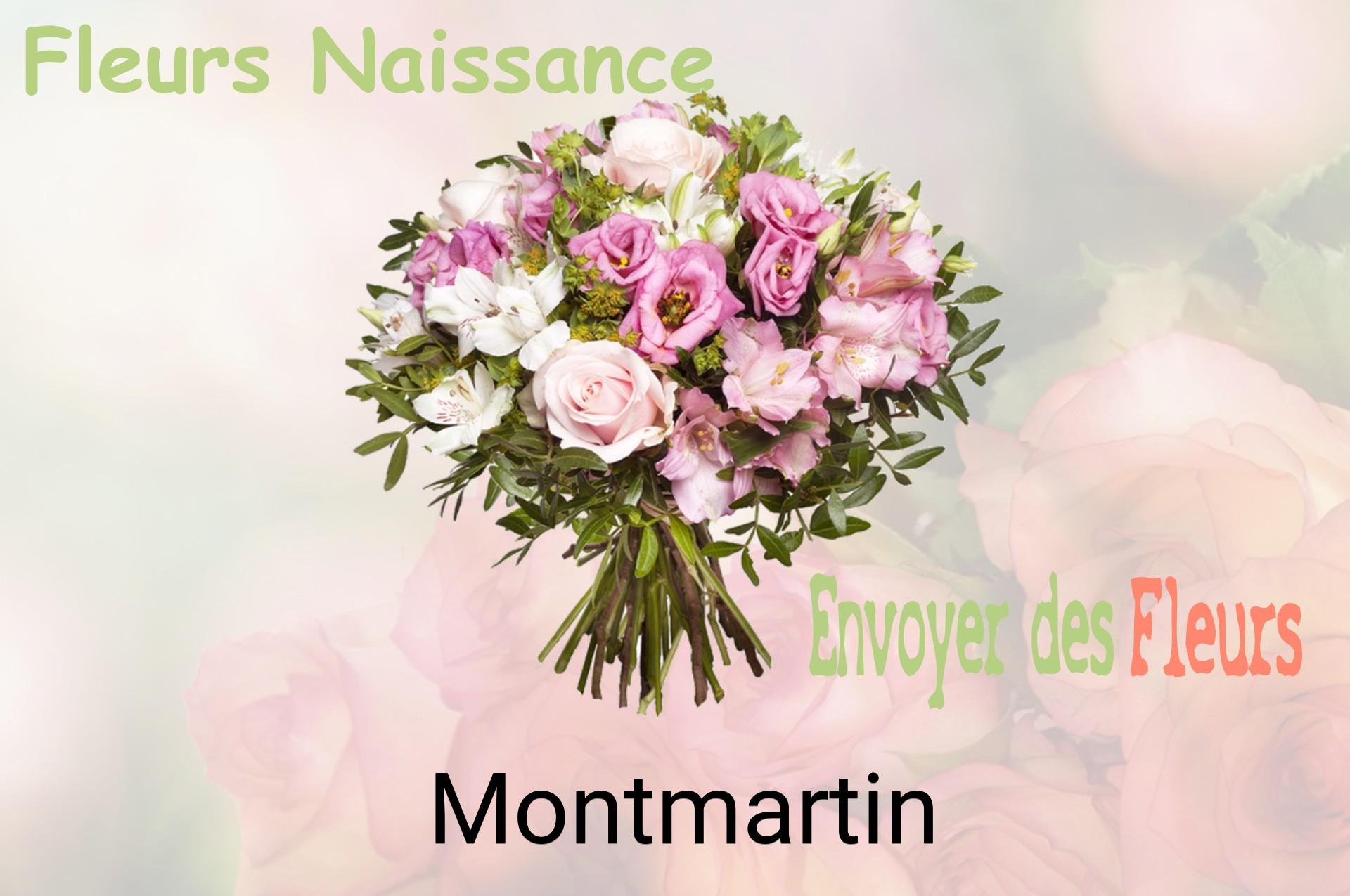 Bouquet de fleurs de naissance livré à Montmartin