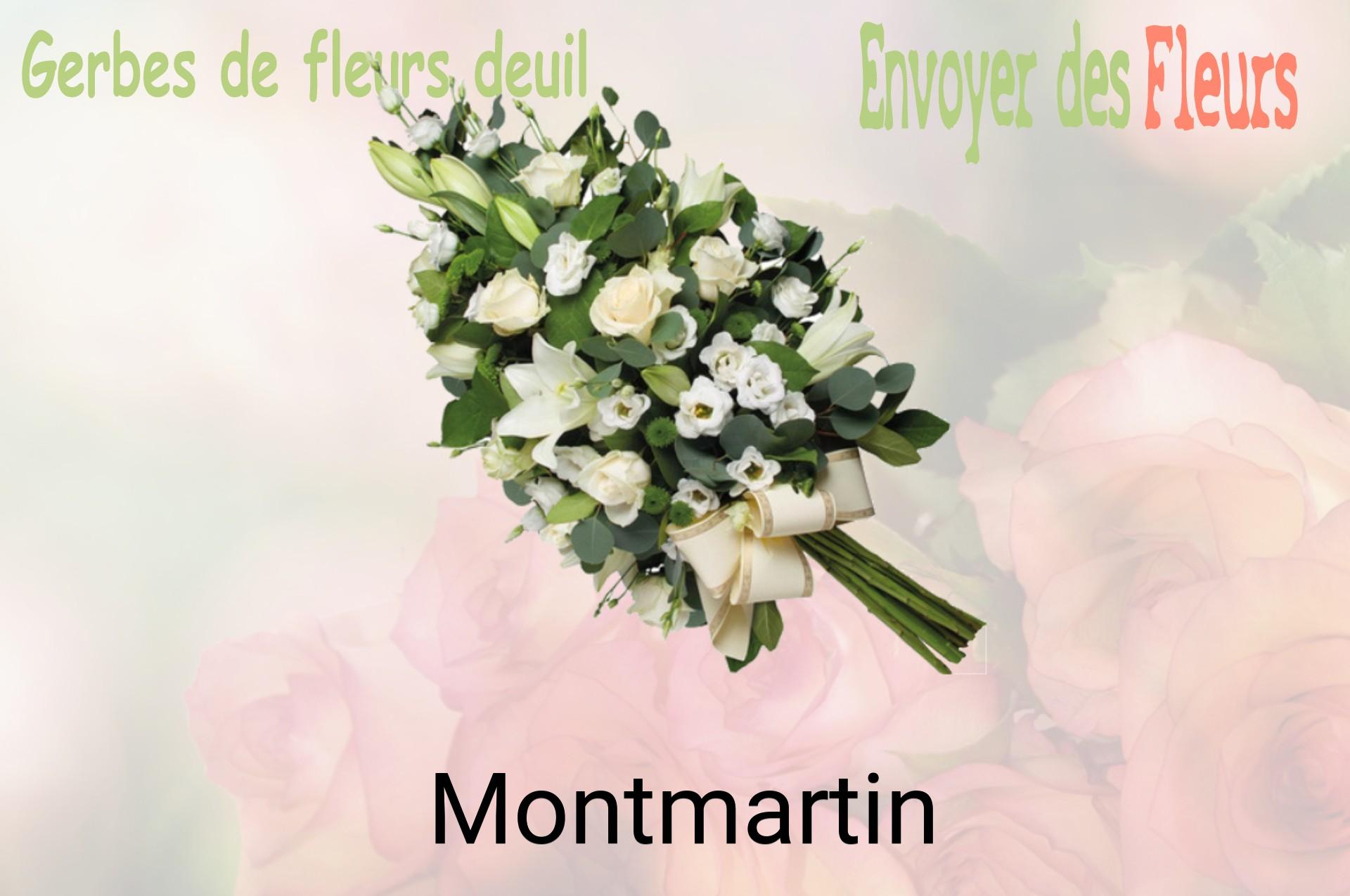 Gerbe de fleurs de deuil livrée à Montmartin
